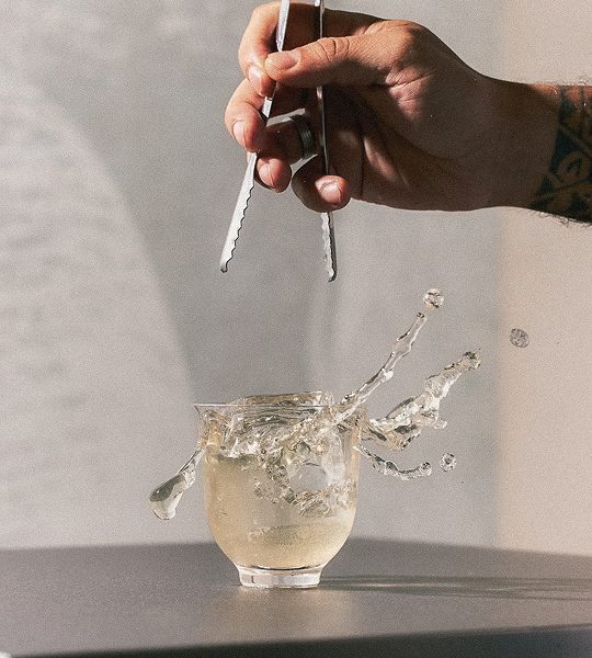 Signature coffee and matcha served at the counter